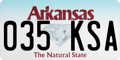AR license plate 035KSA
