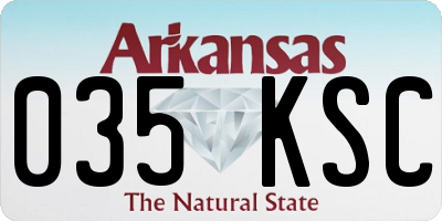 AR license plate 035KSC