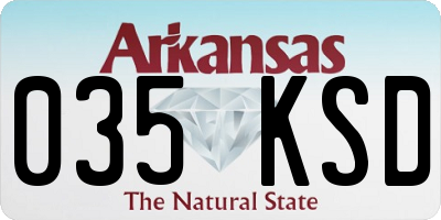 AR license plate 035KSD