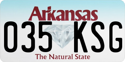 AR license plate 035KSG