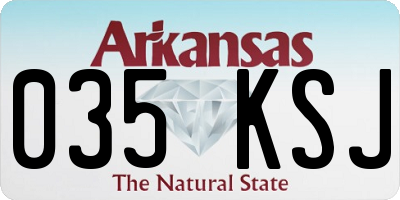AR license plate 035KSJ