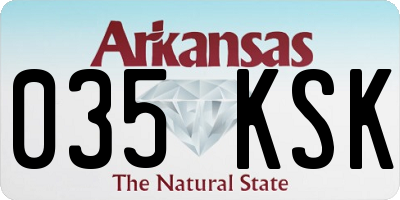 AR license plate 035KSK