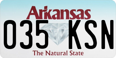 AR license plate 035KSN