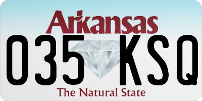 AR license plate 035KSQ