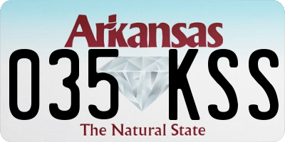 AR license plate 035KSS