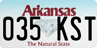 AR license plate 035KST
