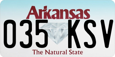 AR license plate 035KSV