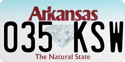 AR license plate 035KSW
