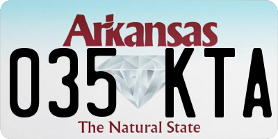 AR license plate 035KTA