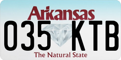 AR license plate 035KTB