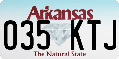 AR license plate 035KTJ