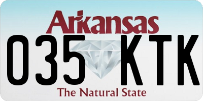 AR license plate 035KTK