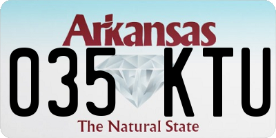 AR license plate 035KTU