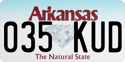 AR license plate 035KUD