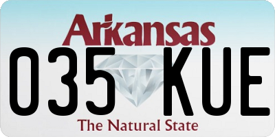AR license plate 035KUE