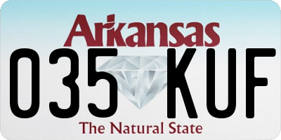 AR license plate 035KUF
