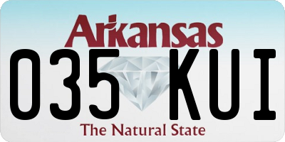 AR license plate 035KUI