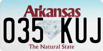 AR license plate 035KUJ