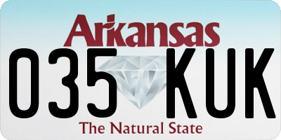 AR license plate 035KUK