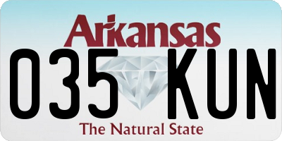 AR license plate 035KUN