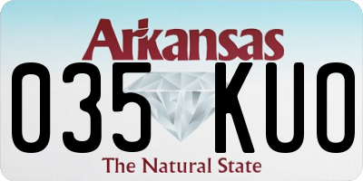AR license plate 035KUO