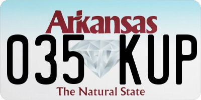 AR license plate 035KUP