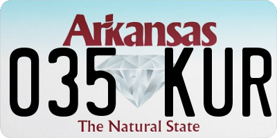 AR license plate 035KUR