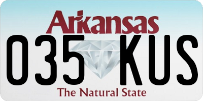 AR license plate 035KUS