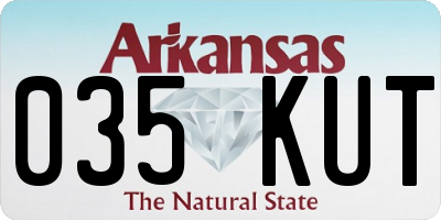 AR license plate 035KUT