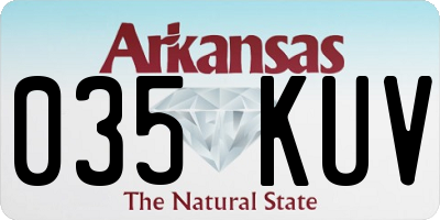 AR license plate 035KUV