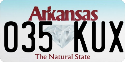 AR license plate 035KUX