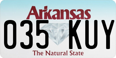 AR license plate 035KUY