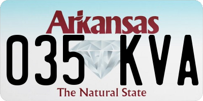AR license plate 035KVA