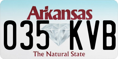 AR license plate 035KVB
