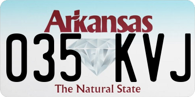 AR license plate 035KVJ