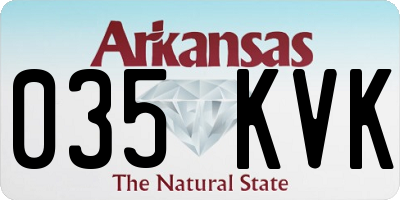 AR license plate 035KVK