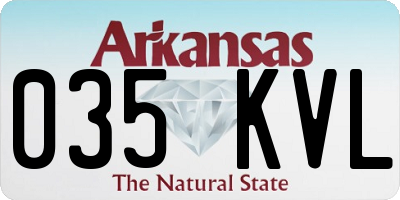 AR license plate 035KVL