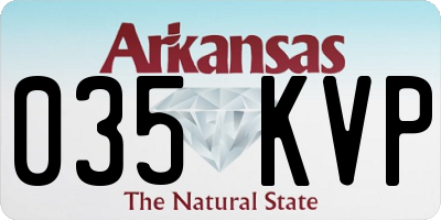 AR license plate 035KVP