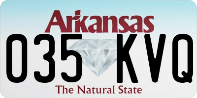 AR license plate 035KVQ