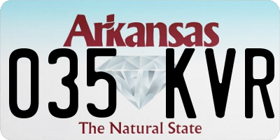 AR license plate 035KVR