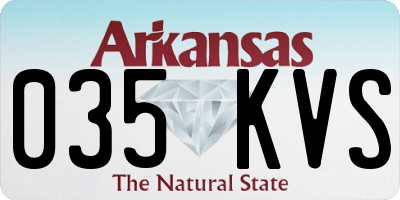 AR license plate 035KVS