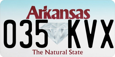 AR license plate 035KVX