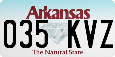 AR license plate 035KVZ