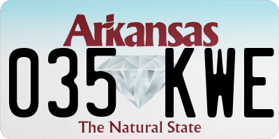 AR license plate 035KWE