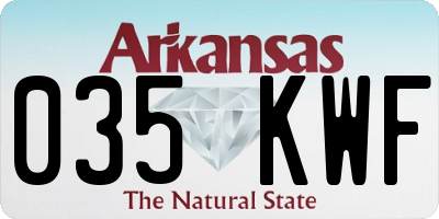 AR license plate 035KWF