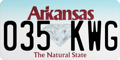 AR license plate 035KWG