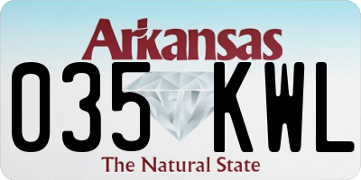 AR license plate 035KWL