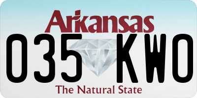 AR license plate 035KWO