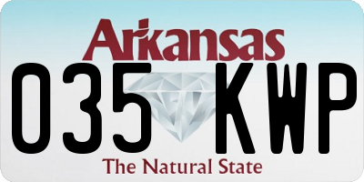 AR license plate 035KWP