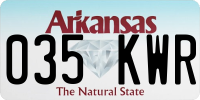 AR license plate 035KWR
